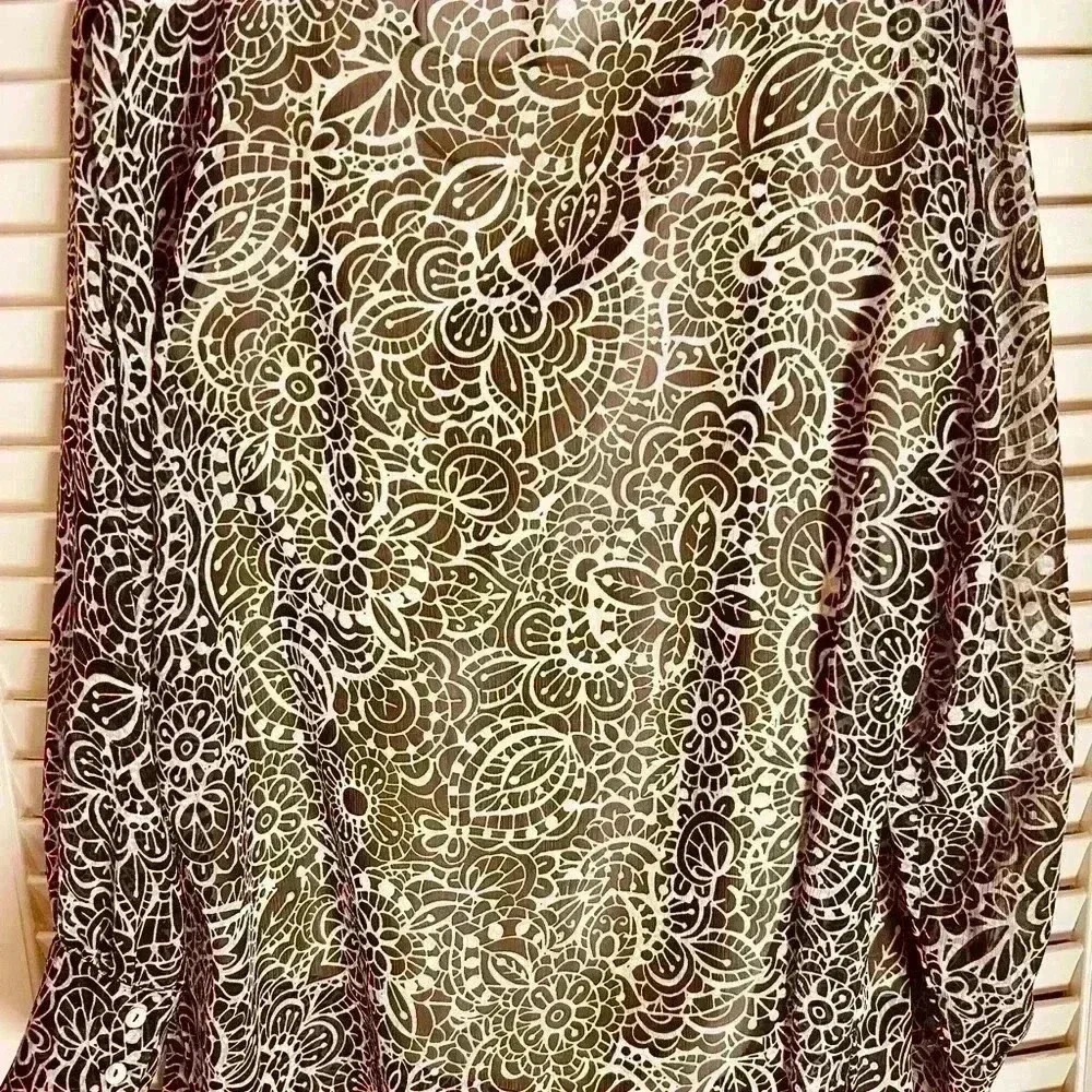 2-PIECE: CHICO'S TUNIC BLOUSE AND UNDERPINNING SHELL, CHICO'S SIZE 3 LARGE - Picture 4 of 6